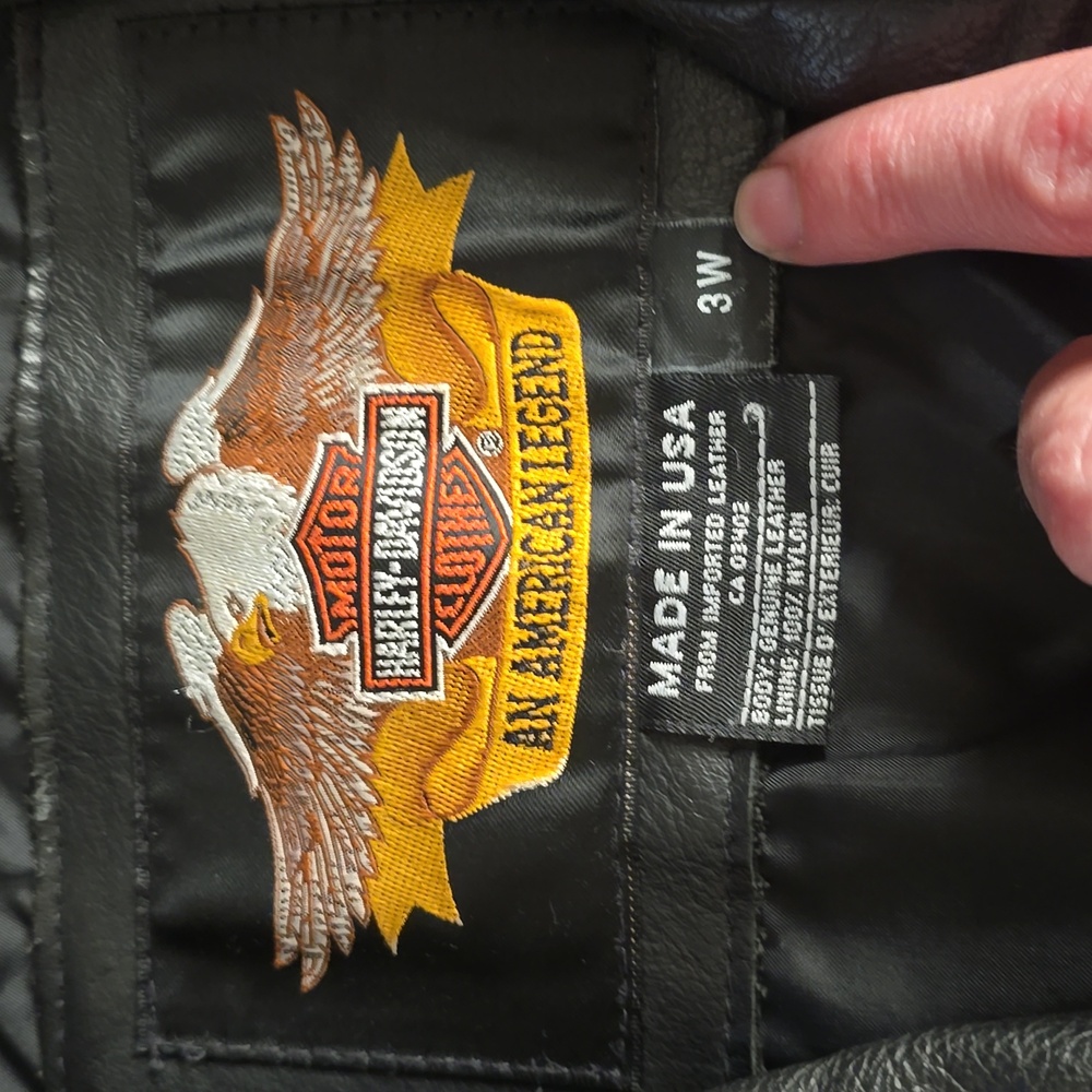 Harley Davidson Leather Jacket Size 3W - Picture 3 of 5